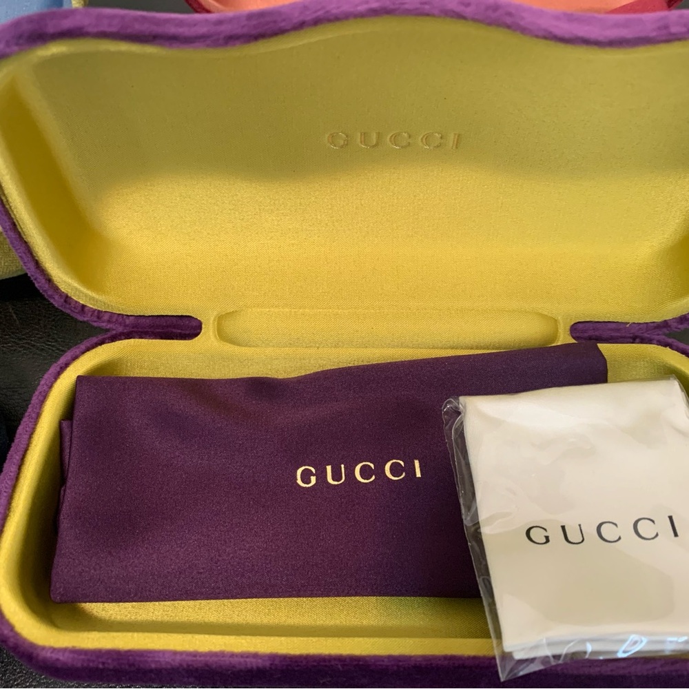 Gucci Purple and Yellow Eyewear Case